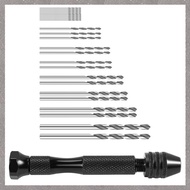 [M G L O] Hand Twist Drill Bits Set,DIY Precision Pin Vise Model Mini Hand Spiral Drill with 25pcs 0