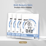 BEAST B42 Cat Dry Food 6kg (1.5kg x 4) Beauty Hair Grain Free Premium Adult Makanan Kucing Kering Pe