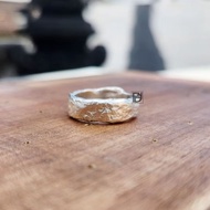 Men's Ring Authentic 925 Silver Cp.051 Shiny Abstract Ring Stone Motif Ring
