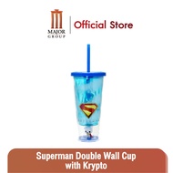 Major : Superman Double Wall Cup with Krypto แก้วน้ำสองชั้น ซูเปอร์แมน พร้อมคริปโต ฟิกเกอร์
