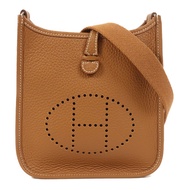 HERMES Clemence皮革Evelyne TPM銀扣肩背袋Gold