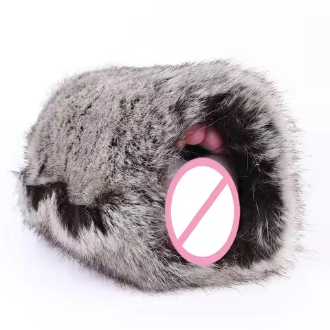 GEEBA Full-channel Male Masturbator With Fur Silicone Furry Men's Onahole Pocket Pussy Adult Man Str