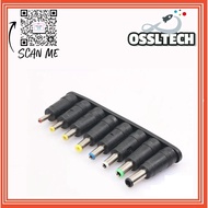 Universal Power To Multi-type Male 5.5mm x 2.5mm Female Jack Tips Laptop Adapter Connectors Plug for