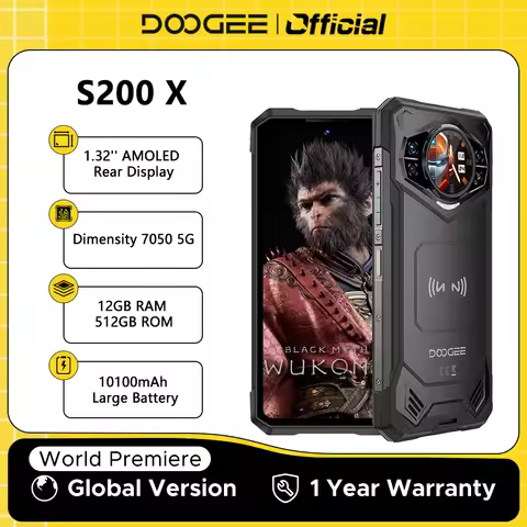 【Brand+】DOOGEE S200 X 5G Rugged Phone 12+512GB Smartphone 6.72” FHD+120Hz IPS screen Dimensity 7050 