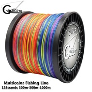 Fishing Line Tali Pancing X12 Fishing Line 12 Strands Multicolor Multifilament Smooth PE Braided Fis