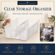 (IK) Samla Insert for Box 11/22L, Transparent, 37x25x12cm | Storage Organizer | Kotak Simpanan