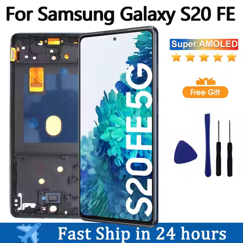 AMOLED Display For Samsung Galaxy S20 FE 4G/5G LCD Display Touch Screen Assembly For Samsung S20 FE 