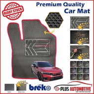 Breko Hexagon High Quality Car Floor Mat and Carpet (5 Seaters) Compatible With Honda Civic Type R F