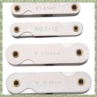 (C Z G L) Radius Gauge Set,4Pcs Stainless Steel Radius Fillet Gauge Measuring Tool (R0.3-1.5/ R1-6.5