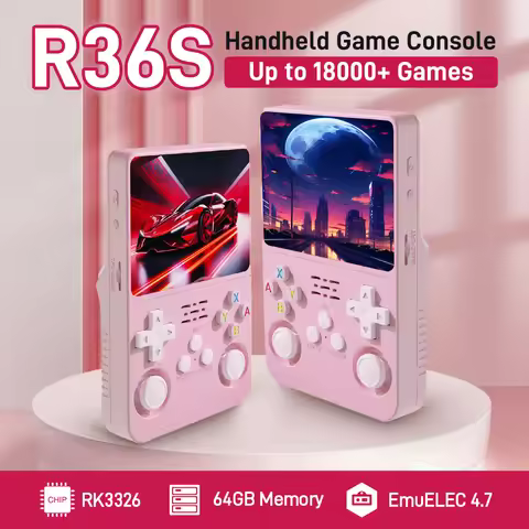 64G R36S Retro Handheld Game Console EmuELEC 4.7 Portable Video Game Player 3.5 Inch IPS Screen 1849