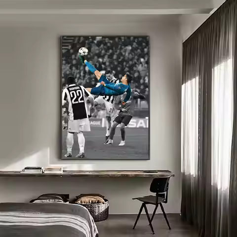 HEROCROSS Soccer Players Poster Football Stars Art Canvas Painting Sports Wall Art Yamal Pictures fo