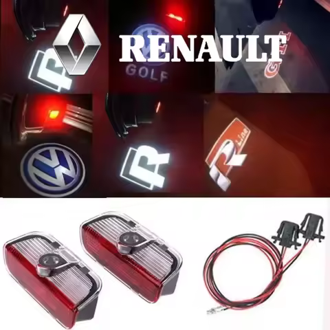 2/4p Car LED logo door projection welcome light for VW R Golf 5 6 7 GTI GTD GTE 7N Touareg CC Passat