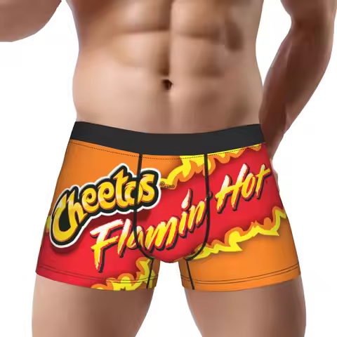 Flamin Hot Cheetos Underpants Homme Panties Men's Underwear Ventilate Shorts Boxer Briefs