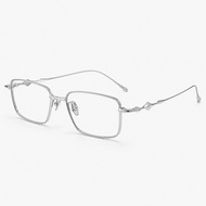 Atomic Silver Square Metal Frame Glasses Clear Lens Lightweight Fashion Eyewear For Women Men