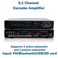 4000W Power Amplifier 5.1CH Home Theater Karaoke Amplifier Bluetooth Connect 6.5inch Speakers Subwoo