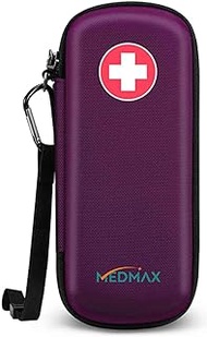MEDMAX Epipen Medical Carrying Case, Hard Shell EVA Shock Absorption Travel Medication Organizer Bag
