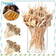 TEASG Fruit Sticks, Hamburger Garnish Disposable Party Buffet Bamboo Sticks, Cartoon Snack Picks