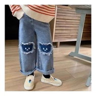 GIRLS' JEANS IMPORTED CHILDREN'S BOTTOM/ C3-901