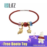 LITZ 999(24K) Gold Booto Bracelet 啵兔手链系列 BT13-FB3 <2.59g+/->