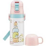 Skater SKDC3-A Children's 2-Way Stainless Steel Water Bottle with Cup, 11.8 fl oz (350 ml), Sumikko 
