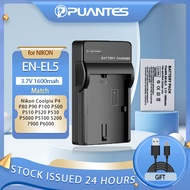 PUANTES EN-EL5 Battery for Nikon Coolpix P4 P80 P90 P100 P500 P510 P520 P530 P5000 P5100 5200 7900 P