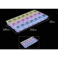 7 Days AM PM Weekly Monthly Rainbow Pill Box Storage Holder Case Organiser Organizer Travel Medicine
