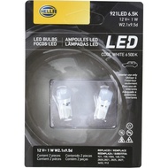 Hella 921LED 6.5K Bulb Led 921 12V 1W W2.1X9.5D 6500 Pair