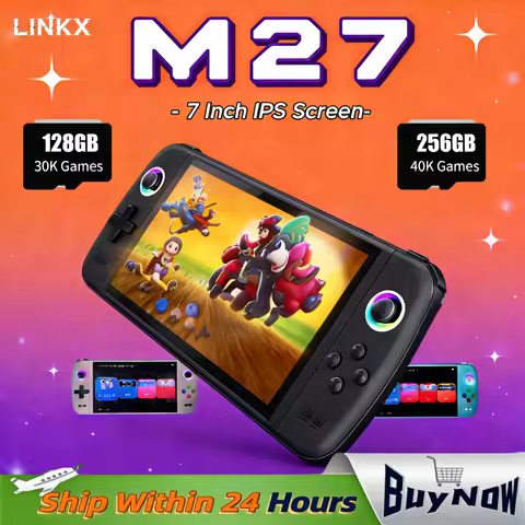 M27 Portable Pocket Retro Handheld Video Game Console 7.0 Inch Gaming Support LINUX System 1024*600 