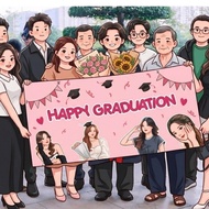 Graduation banner - print congratulatory banner - print on demand