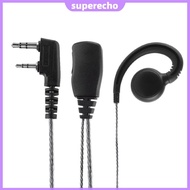 1.2m Headphone Earpiece 180 Swivel 2 Pin Earphone Headset Earpiece with Mic PTT for 2 Way Radio Walk
