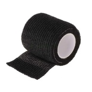 Domary Self Adhesive Non Woven Bandage Wrap  Cohesive Elastic Finger Roll Black Breathable for Sport
