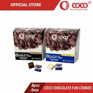 COCO chocolate fun cookies milk chocolate/white chocolate Snack 8pcs/box