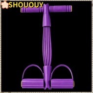 SHOUOUY 2PCS Pedal Resistance Band, T Handle 4 Tube Resistance Band Trainer, Flexible 6 Tube ABS Dua