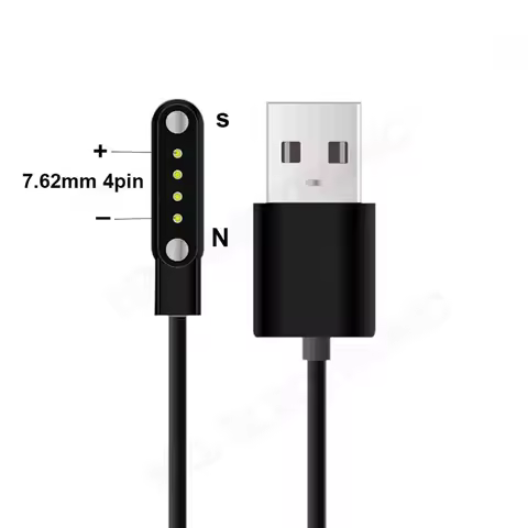 4pin 2pin 7.62mm 2.84mm 4mm Smartwatch Charger Cord Magnetic Charging Cable Charger Cable 2Pin 4 Pin