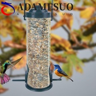 ADAMESUO Bird Feeder Cylindrical Durable Parrot Myna Plastic Indoor Bird Food Box