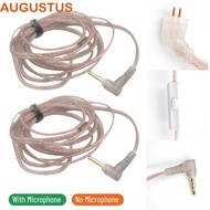 AUGUSTUS KZ Earphones Cord Upgrade B/C Pin Silver Plated Twisted Cable For KZ ZEX 2Pin Cable ZS10 Ea