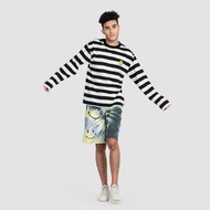 MFS T-SHIRT / SMILE ICON / STRIPE / LONG SLEEVE / OVERSIZE