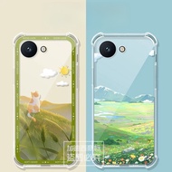Suitable for Blue Fox Aura A1 phone case, NX1 soft shell, airbag design, mini smart phone, 4G, Blue 