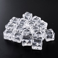 15pcs Fake Artificial Acrylic Ice Cubes Crystal Barwar Home Decor
