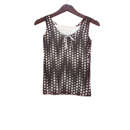 HITAM Sleeveless Blouse | Black Blouse | POLKA DOTS Blouse | Preloved Blouse | Thrift Blouse | Blous