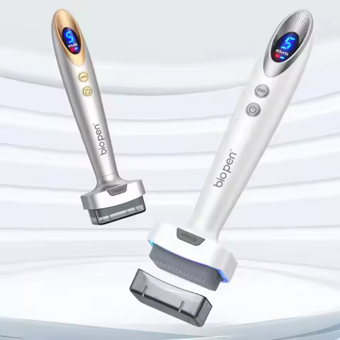 New Arrival Electric Vibration Blue Red Light Derma Pen Bio 6 for Skin Rejuvenation Hair Regrowth Sm