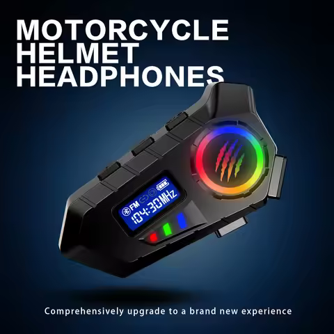 Y30 Motorcycle Helmet Headset LCD Display Bluetooth 5.4 Headphones Waterproof Motorcycle Helmet Earp
