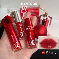 HYNTOOR Lip Gloss Big Flower Series Mirror Gloss Matte Red Lip Mud Lip Gloss Face