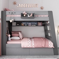Modern Double Decker Bunk Bed For Kids Adults Queen Bunk Bed With Drawer Mattress Set High Quality Wood Structure