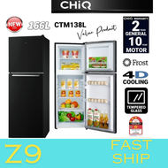 CHiQ Fridge 2 Door Top Freezer Refrigerator (166L) CTM138L Peti Sejuk 电冰箱