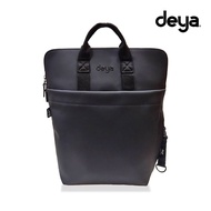 De deya-Simple Fashion Casual Backpack Black-Multifunctional Storage Crossbody Bag Handbag Commuter 