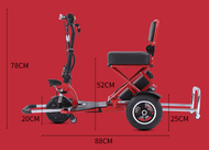 🛵 EZRide-X LTA Approved Personal Mobility Assistance PMA Folding Electric Tricycle Scooter 48V 10A 12A Lithium Battery Small Lightweight Three-wheeled 🛵
