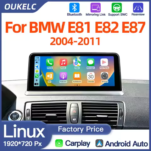 OUKELC 10.25"Carplay Android Auto Car Radio For BMW 1 Series E81 E82 E87 E88 2004-2011 Autoradio Mul