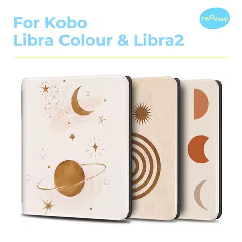 Twosheep 7-inch Case for Kobo Libra Colour and Kobo Libra2 TPU Shell Magnetic Flip Auto Sleep Wake C