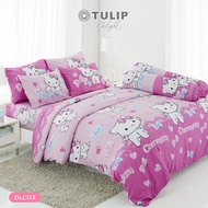 (New)TULIP ชุดเครื่องนอน ผ้าปูที่นอน ผ้าห่มนวม รุ่น TULIP Delight  ลิขสิทธิ์แท้ซานริโอลาย  DLC123 ลาย Charmmy Kitty  สุดน่ารัก